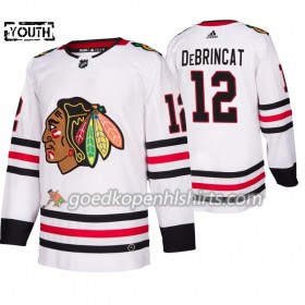 Chicago Blackhawks Alex DeBrincat 12 Adidas 2019-2020 Wit Authentic Shirt - Kinderen